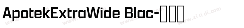 ApotekExtraWide Blac字体转换